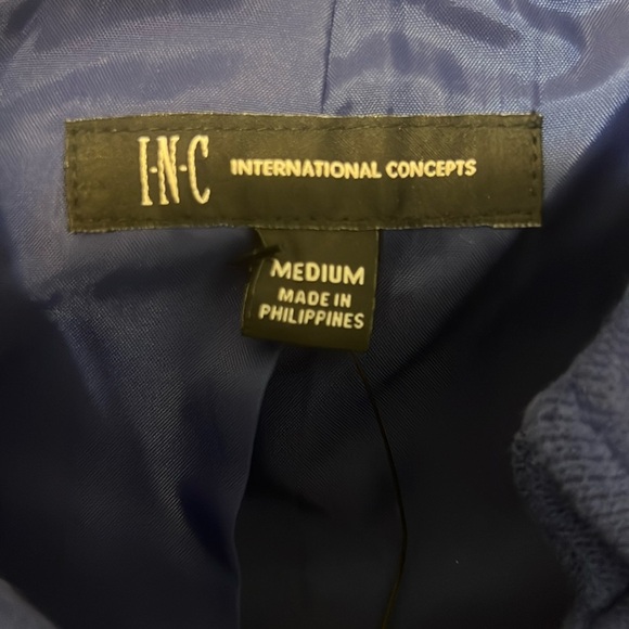 Inc International Concepts Blue Coat Medium NEW - Picture 2 of 4